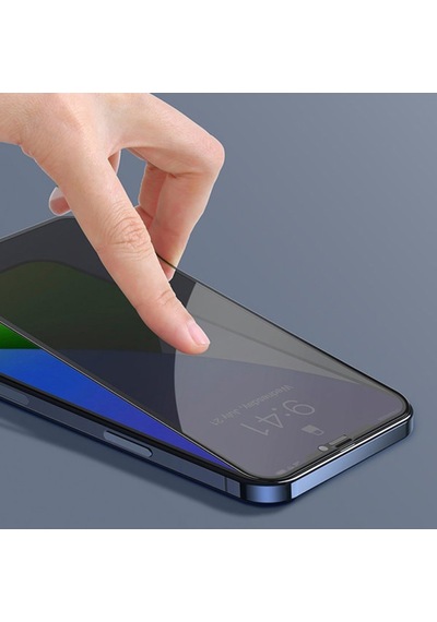 Baseus Apple Uyumlu   iPhone 12 Mini 0,3Mm Anti Spy Tempered Cam Ekran Koruyucu Şeffaf (467505695)