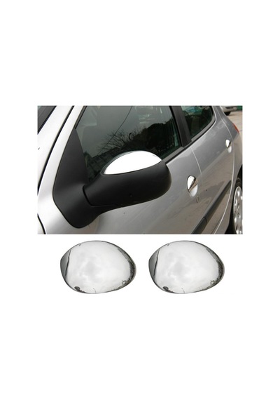 Peugeot 1007 Krom Ayna Kapağı 2005-2009 Arası Paslanmaz Çelik