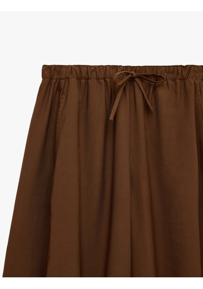 Koton Beli Lastikli Harem Pantolon Kahverengi 6sak40157ew Kahve
