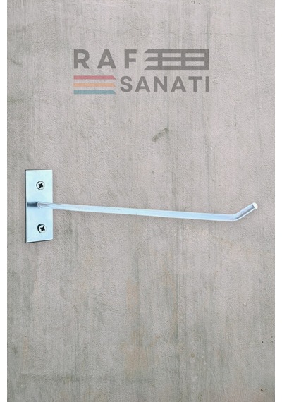 Duvar Kancası 30 Cm Duvar Ve Suntaya Monte Askı Vidalı Kanca Raf Kancası Raf Askısı Aksesuar Tel 10 Adet