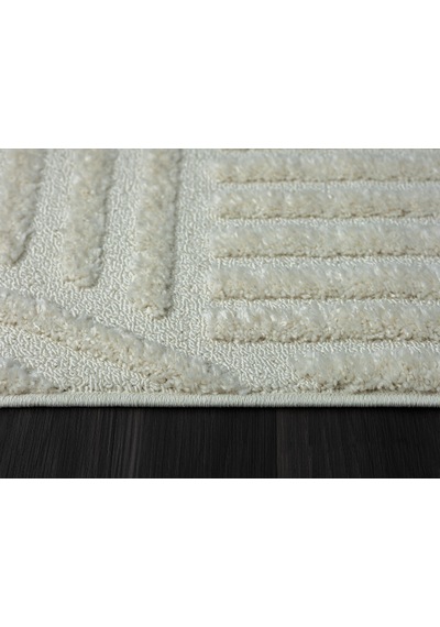 Loop Lp001a Beyaz Halı Dekoratif Sisal Bukle Tozsuz Antialerjik Salon Halısı Yatak Odası Koridor-106 Beyaz