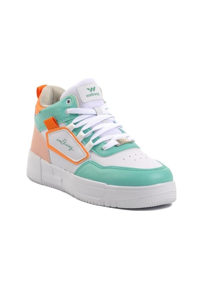 Walkway Nefertiti Beyaz-su Yeşili Unisex Hi Sneaker 001