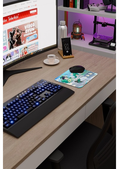 Venti Genshin Impact Anime Gacha V2 - 22x18 Gaming Mouse Pad Fare Altlığı