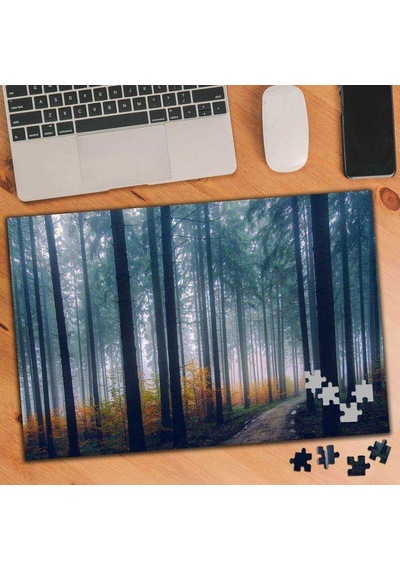 Ormanlık Yol Ağaçlar 240 Parça Puzzle Yapboz-1858602