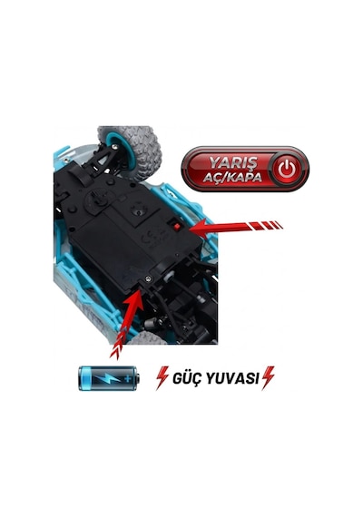 Şarjlı Uzaktan Kumandalı Araba 4x4 Yüksek Hızlı Drift Ve Arazi Aracı 2.4ghz 1:20 Yedek Lastikli Yeşil