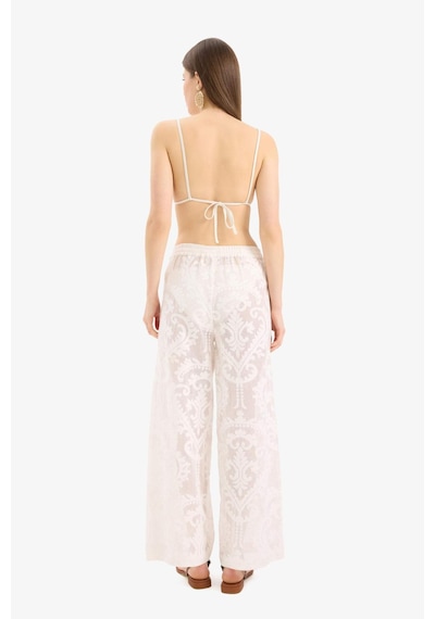 Defacto Dantelli Esnek Belli Beyaz Plaj Pantolonu-fall İn Love D9767ax25smwt16 Beyaz