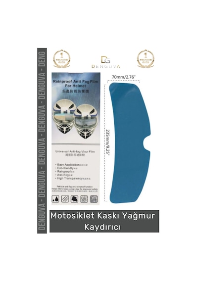 Motosikletkaskı Motosiklet Kaskı Şeffaf Su İtici Anti Sis Koruyucu Film Buhar Önleyici Yağmur Kaydı
