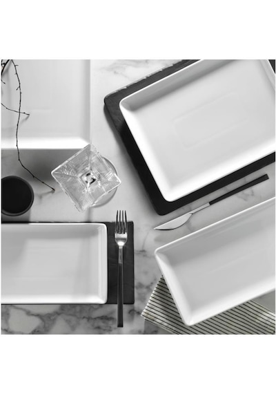 Kütahya Porselen Tan 18x13 Cm Dikdörtgen Pasta-sunum-kahvaltı- Se