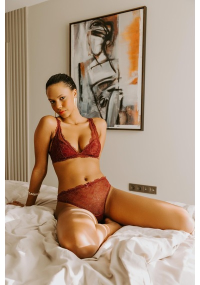 Roma Bordo Dantelli Slip Külot Bordo