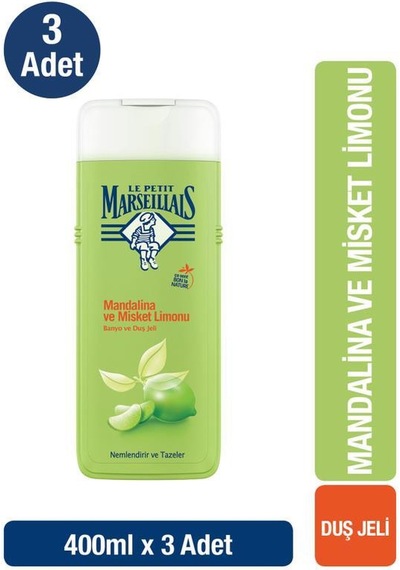 Le Petit Marseillais Duş Jeli Mandalina Limon 400 ml x3