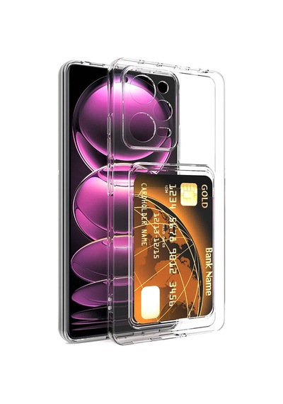 Redmi Note 12 Pro 5g Kılıf Kartlıklı Şeffaf Setra Clear Silikon Kapak - Renk Renksiz Renksiz