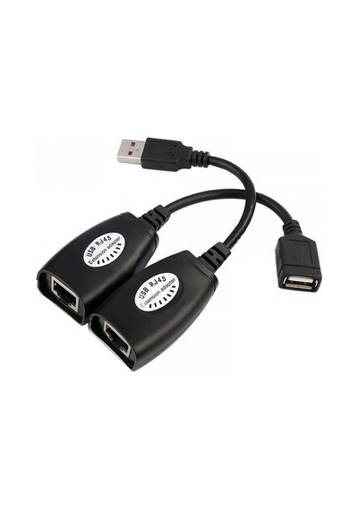 Luve Store Usb 2.0 Rj45 Uzatma Adaptörü 45 Metre Cat5 Cat6 Usb Extender
