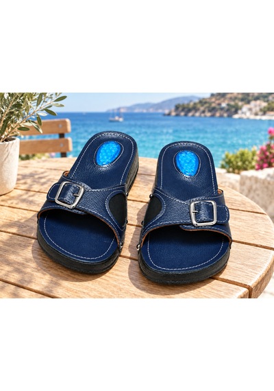 Siyo Comfort Suni Deri Anatomik Taban Halluks Valgus Topuk Dikeni Terliği Lacivert Renk Tş002 Siyo Comfort Suni Deri Anatomik Taban Halluks Valgus Topuk Dikeni Terliği Lacivert Renk Tş002