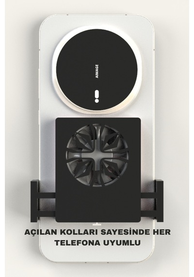 Telefon Soğutucu Tüm Telefonlarla Uyumlu Tripodlu Oyuncu Aparatı Siyah - 849621147