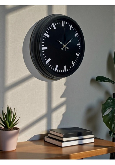 Black Baseline 40 Cm Metal Duvar Saati Çok Renkli