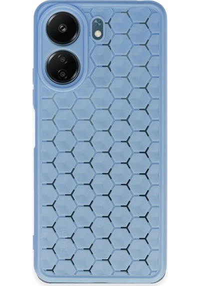 Newface - 701 - Xiaomi Redmi 13c Kılıf Petek Silikon Kapak - Csmo-tex - - Mavi