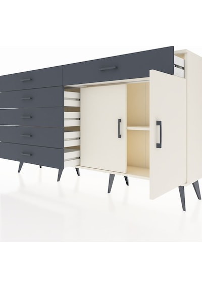 Arges Konsol Tek Raflı 6 Çekmeceli 2 Kapaklı 176x30x99 Aytaşı-ayt Aytaşı-aytaşı/antrasit Arges Konsol Tek Raflı 6 Çekmeceli 2 Kapaklı 176x30x99 Aytaşı-ayt Aytaşı-aytaşı/antrasit