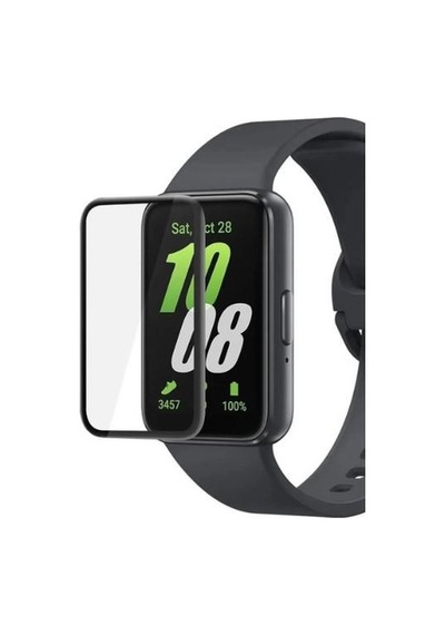 Samsung Galaxy Fit 3 Uyumlu 5d Tam Kaplayan Siyah Çerçeveli Nano Jelatin Ekran Koruyucu
