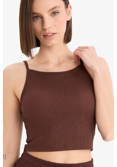Defacto Coool Fitted Basic Düz Bürümcük Askılı Atlet E0626ax25smbn533 Kahve