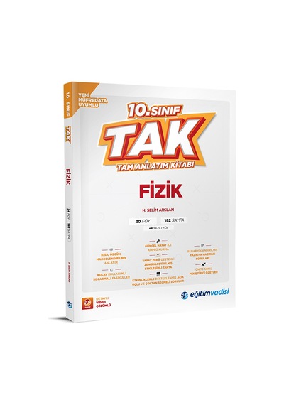 Eğitim Vadisi 2026 10. Sınıf Fizik Tak Tam Anlatım Kitabı