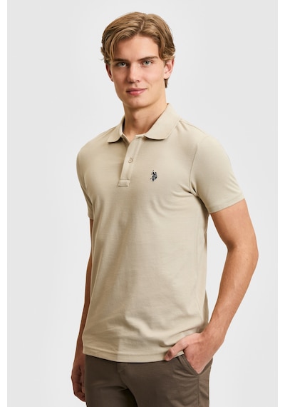 U.S. Polo Assn. U.s. Polo Assn. Erkek Açık Haki Tişört Basic 50322347-vr183 Açık Haki