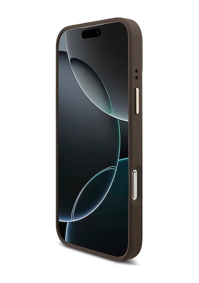 Apple Uyumlu iPhone 17 Pro Max  Kılıf Guess Lisanslı M-safeli 4g Metal Büyük Logolu Kartlıklı Kahverengi Kahverengi