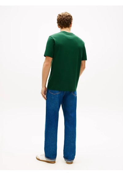 Tommy Hilfiger Mw0mw42391 Script Light Interlock Tee Erkek Tişört Yeşil