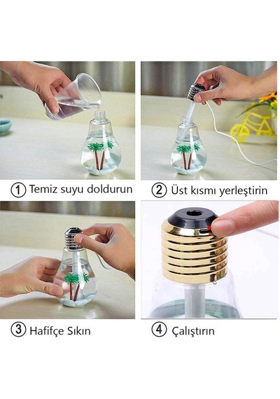 Lumenn Ampül Led Işıklı Hava Nemlendirici