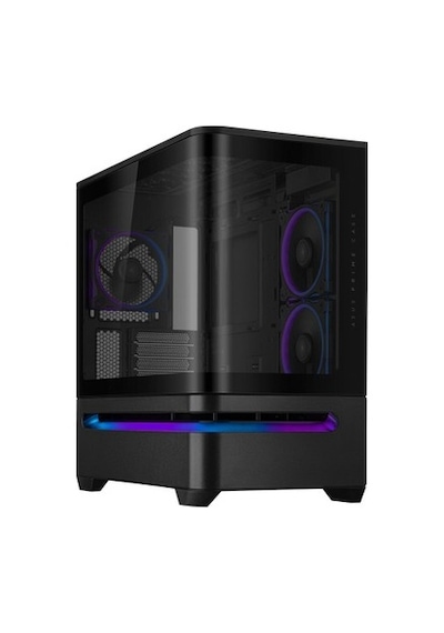 Asus Prıme Ap202 Tg Kompakt Matx Uyumlu, Kavisli Cam Paneli, 420mm Gpu Desteği Ve Patentli Alt Slot