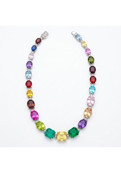 Swarovski Cubic Taşlı Gümüş Gerdanlık