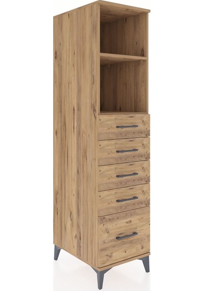 Kronos Dolap 2 Raflı 5 Çekmeceli 44x59x182 Çam-çam Çam Kronos Dolap 2 Raflı 5 Çekmeceli 44x59x182 Çam-çam Çam