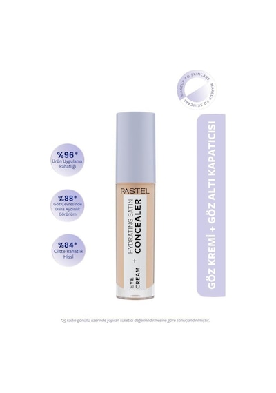 Pastel Eye Cream + Hydrating Satin Concealer 62 Ivory