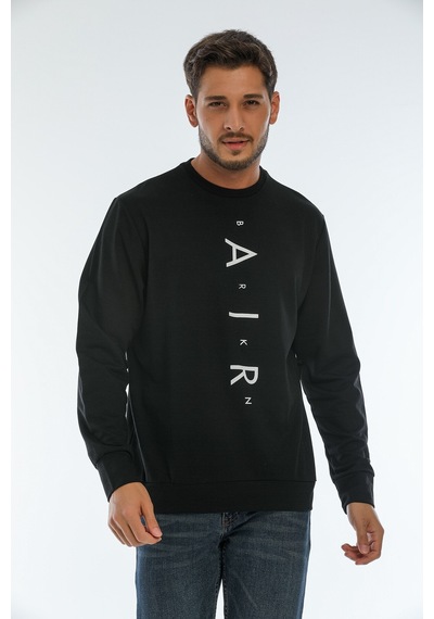 Erkek Bisiklet Yaka Regular Fit Air Baskılı Sweatshirt Spr22sw13 001