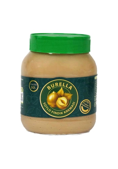 Burella Sütlü Fındık Kreması %50 Fındık Parçacıklı 700g
