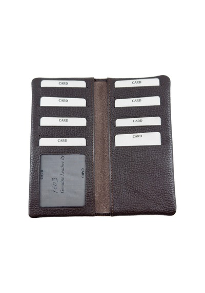 Shop Hakiki Deri Uzun Portföy Cüzdan Çoklu Kartlıklı Unisex Tasarım Kahverengi - 940987268 Kahverengi