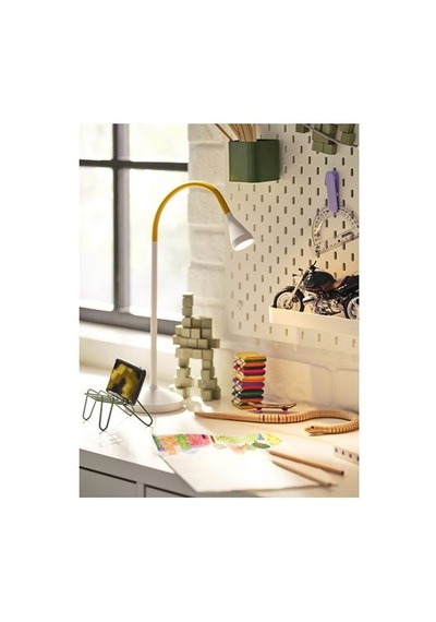 Ikea Nävlınge Çalışma Lambası, Sarı-beyaz, 52 Cm