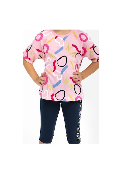 Rolypoly Be You Always Pembe Kız Çocuk Kapri Tayt Takım 5274-29403 Pembe