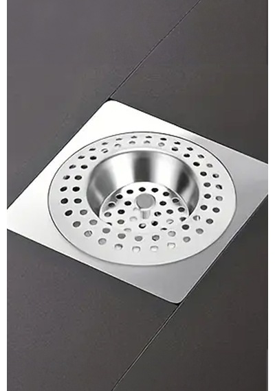 Thentech Metal Lavabo Süzgeci Banyo Küvet Gider Süzgeci Tıkanma Önleyici Metal Lavabo Süzgeci Gri
