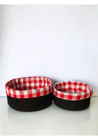 2 Li Astarlı Sepet Organizer Siyah Renk