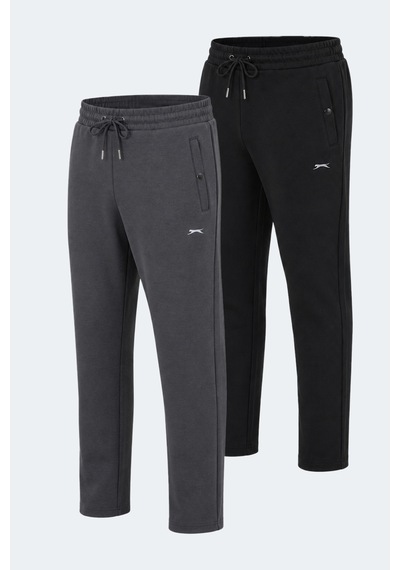 Slazenger Vaıva 2 Li Set Erkek Eşofman Altı Siyah - Koyu Gri