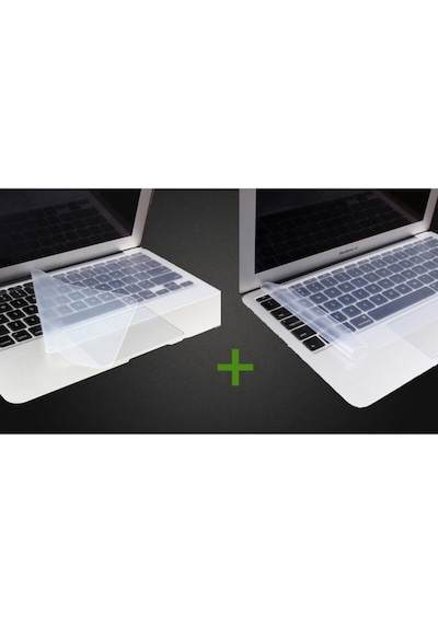 2 Adet Şeffaf Silikon Notebook Laptop Bilgisayar Klavye Koruyucu
