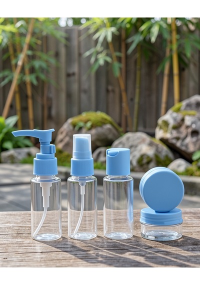 30 Ml 5'li Seyahat Boy Kozmetik Organizer Seti Uczzz5liseyahatşişesimavi-2