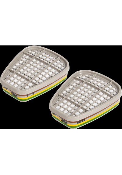 3M 6059 abek1  Organik İnorganik Asit ve Amonyak Gaz Buhar Filtre