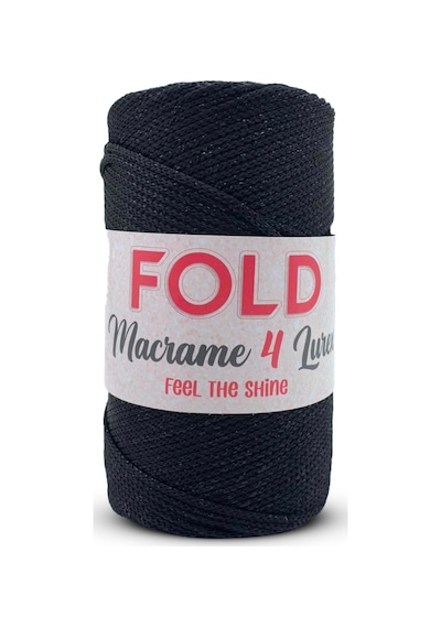 Simli Polyester Makrome No:4 Siyah Polyester Makrome Ipi 2 M...