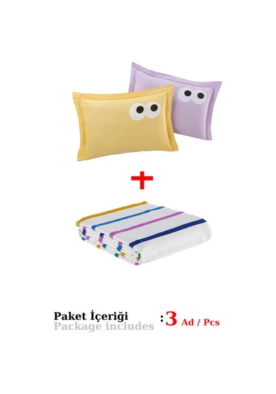 Pike Seti Baskılı Çift Kişilik Funny Sarı-lila Sarı-lila