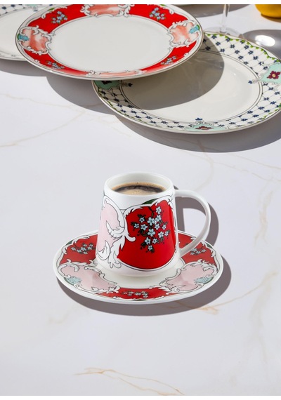 The Mia Amore Red Türk Kahvesi Fincanı Tek Kişilik 100 Cc