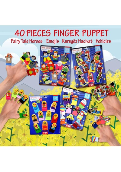 4 Set - 40 Parça Tox Masal Kahramanları Emojiler Karagöz Haci