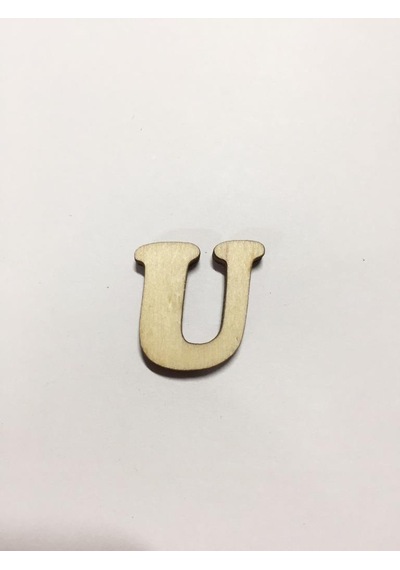 2.5 Cm Ahşap Harf ve Rakamlar - U