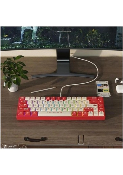 Miaxtreme Ak680 Kablolu Red Switch Mekanik Klavye-rainbow Aydınlatma Hot-swap