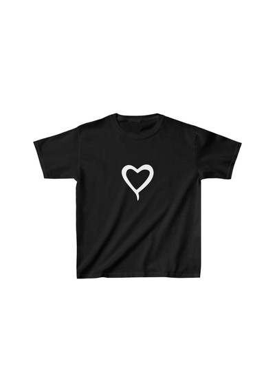 Barlashive Çocuk Kız Baskılı T-shirt - Siyah Çok Renkli